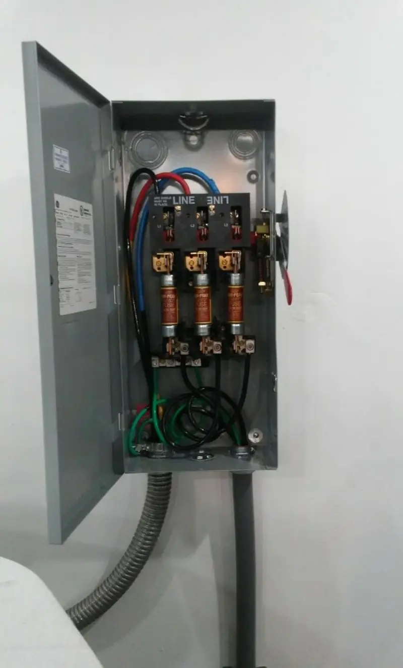 Three-phase disconnect switch installed for Electrical Wiring & Rewiring in Cumberland